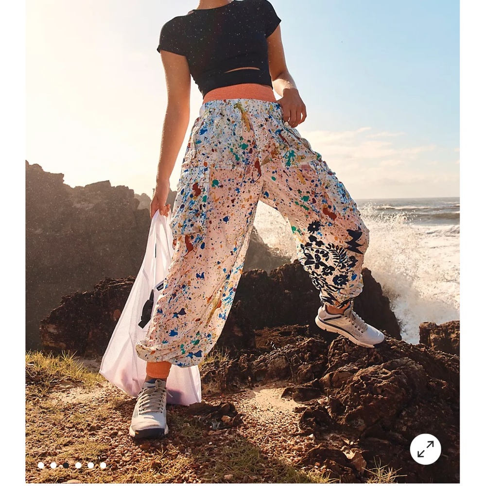 NWOT Free people color burst hike pants